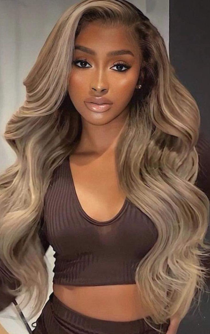 Balayage brown highlight online h.d lace wig