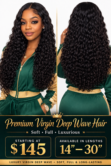 Luxury Glueless Deep Wave Virgin Wig
180% Density | 6x6 HD Lace | Pre-Cut