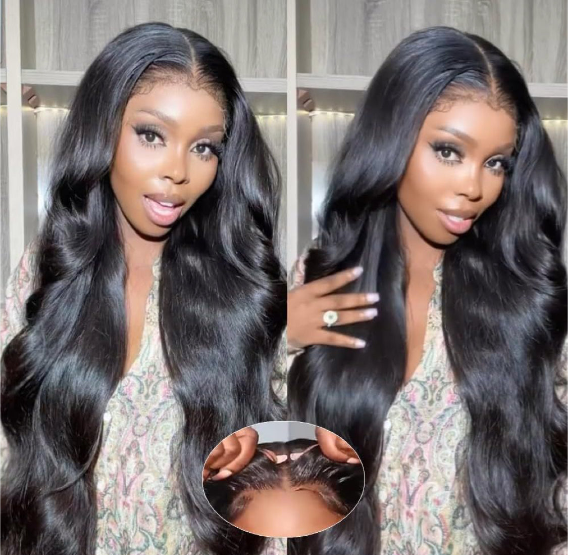 GLUELESS PRE-CUT BODY WAVE VIRGIN Wig 180%  DENSITY 6x4 HD Lace