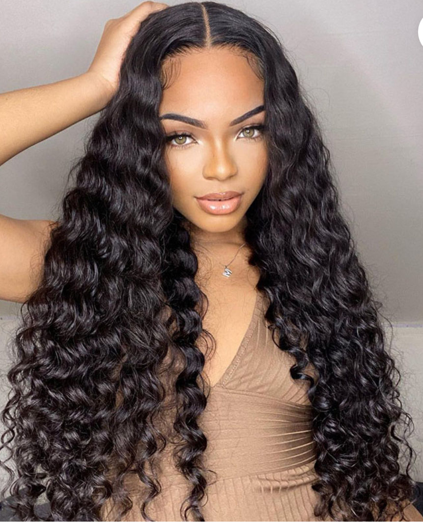 GLUELESS Loose WAVE PRE-CUT Virgin Wear and Go!!!! 6x6 HD Lace